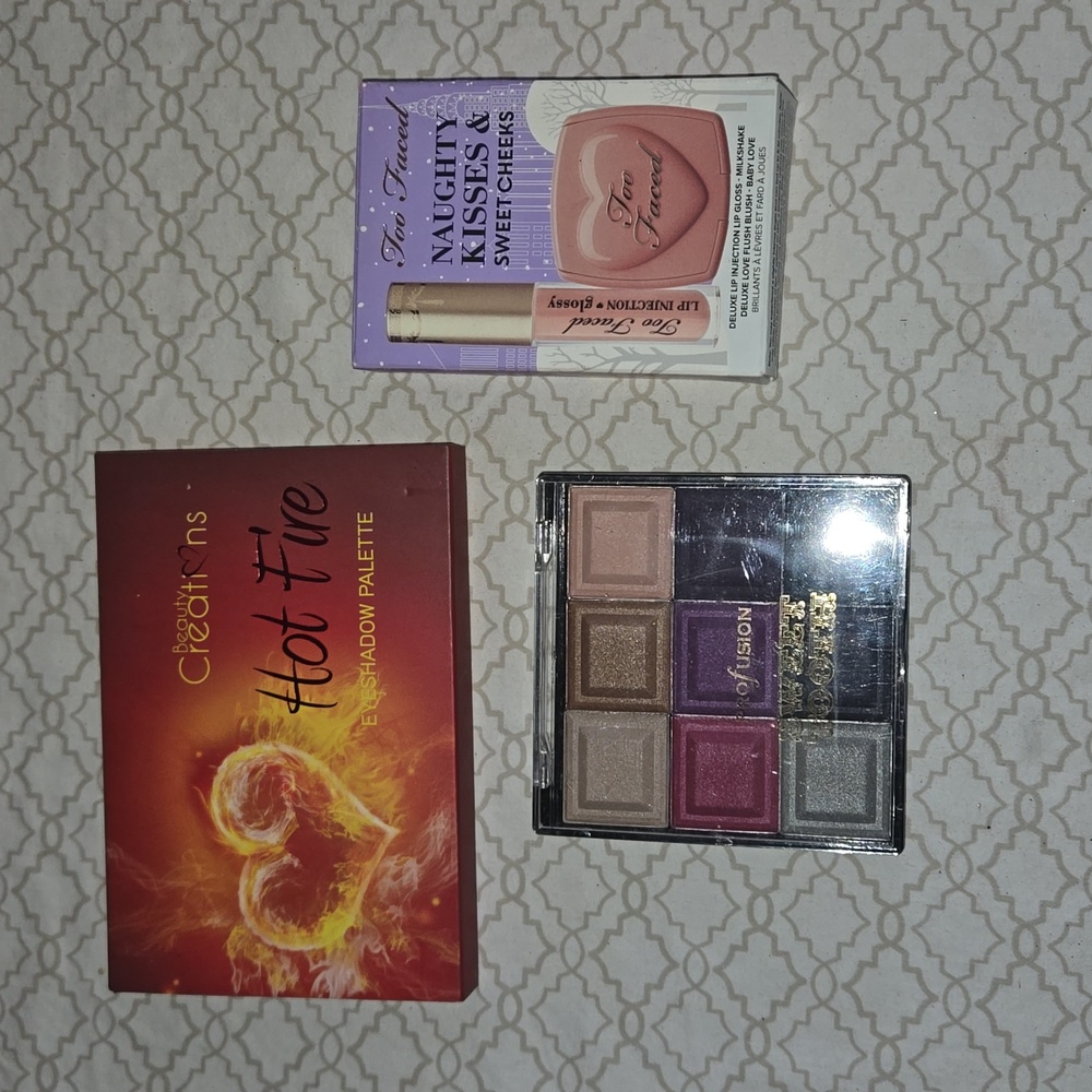 Assorted Makeup 3pack- Hot Fire, Sweet Thooth and Naughty Kisses & Sweet Cheeks